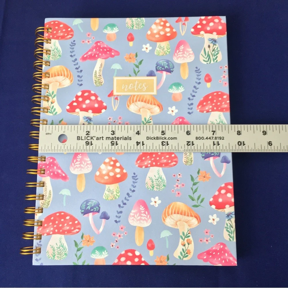 Clementine Spiral Notebook ~ Mushrooms Floral Forrest